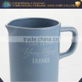 Wholesale Blue Ceramic Pitcher for Watering Flower Cheap Price thumbnail-2