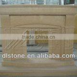 Yellow Travertine Stone Fireplace thumbnail-1