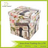 Hot Sale Latest Design PVC Printing Small Ottomans thumbnail-2
