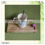 Unique Glass Decorative Wood Serving Feet Table Tray thumbnail-6