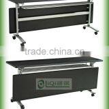 Hot Sale Lamilated Plywood 18mm Folded Meeting Table With Front Modesty Panel QZ6021 thumbnail-1