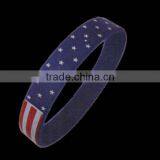 America Flag Pattern Silicone Bracelets thumbnail-1