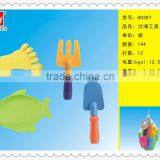 Factory Supply Plastic Beach Toys 4pcs Shovel and Rake Play Set for Kids for Sale thumbnail-1