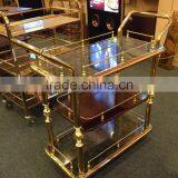 Luxury Stainless Steel Three Layers Liquor Trolley Food Trolley Service Trolley C-55 thumbnail-3
