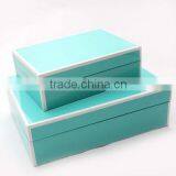 Shiny Turquoise Lacquer Box Vietnam thumbnail-1