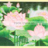 Vietnam Hand Embroidery Paintings, Wall Paintings, Lotus Embroidery Paintings thumbnail-2