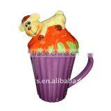 Ceramic Cupcake Mug With Lid, Sheep thumbnail-1
