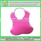 Unisex Washable Eco-friendly Silicone Bibs for Baby thumbnail-1