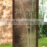 glass waterfall partition walls outdoor