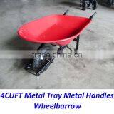 America 4Cuft Metal Tray Metal Handles Wheelbarrow for Gardenning thumbnail-3