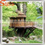China Factory Manufacture Make Artificial Fiber Glass Tree House thumbnail-3