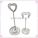 Cute Silver Color Heart Shaped Metal Wire Photo Holder Clips