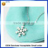 Wholesale New Fashion European Christmas Style 925 Sterling Silver Snow Chain Necklace thumbnail-3
