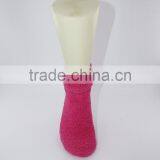 Anti Slip Polyester Chenille Cozy Fuzzy Folded Cuff Socks Women thumbnail-1