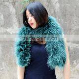 CX-S-26A Popular Fashion Wholesale High Quality Raccoon Fur Scarf For Women thumbnail-3