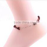 Fashion Women Amazonite Chip Stone Charm Anklet Diy Semi Precious Crashed Stone Charm Anklet Jewelry 2017 thumbnail-5