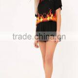 Wholesale Bulk Women Cotton Short Pajamas Summer Pyjama Set With Private Design Black PJ Set thumbnail-5