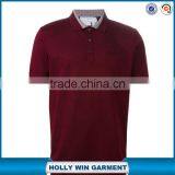 China Manufacturer Good Quality Red Cotton Zig Zag Trim Polo t Shirt With Pocket thumbnail-1