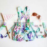 Custom Boutique Baby Girl Flower Printed Bubble Cotton Pants thumbnail-6