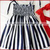 Manufacturer Baby Stripe Frock Bowknot Children's Frilly Elegant Dresses thumbnail-6