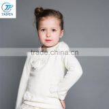 Kid Girls Wear Knnitted Lapel T Shirt With Flower Decoration Girls Long Sleeve t Shirt thumbnail-1