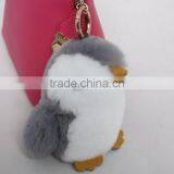 Myfur Popular Penguin Pattern Real Rabbit Fur Made Bag Accessory Pendant thumbnail-2