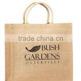 Eco-Friendly Jute Shopping Tote Bag - Features Shoulder Length Cotton Webbed Handles and Comes With Your Logo. thumbnail-2