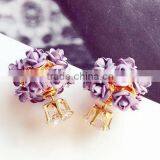 Ball-flower Fashion Diamond Stone Jewelry Stud Earrings thumbnail-4