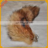 Thick Real Fox Fur Bag Accessory Tail Fur Keychain