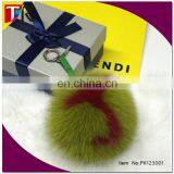 Custom Made Unusual Fox Fur Bag Accessory Keychain