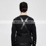 Punk Rave Men's Gothic Black Chest Harness With Pocket S-238 thumbnail-3