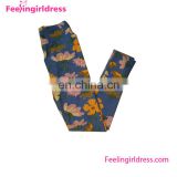Latest Design Fashion Print Floral Women Ankle Leggings Wholesale