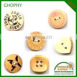 Fashion Natural High Quality Bamboo Buttons All Shapes Are Available thumbnail-2
