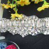 2016 Hot Fix Motif Bridal Wedding Dress Accessories Crystal Bridal Applique Trim thumbnail-4