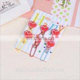 Heart Shapes Custom Soft Pvc Bookmark/rubber Book Marks With Your Own Logo