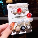 Korean Version of Pearl Hairpin Set Red Side Word Clip Hair Accessories Girl Hairpin Simple thumbnail-5