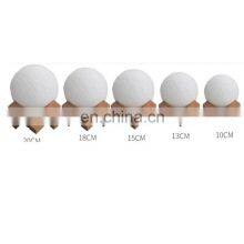 3D Printed 16 Colors RGB Moon Light With Remote Control, Dimmable USB Rechargeable LED Lunar Moon Night Light With Stand