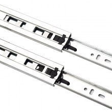 Full Extension 3 Fold Load Bearing Slide Rail Heavy Duty Slides Bottom Mount Ball Bearing Drawer Slide thumbnail-5