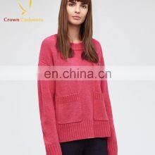 Модельный свободный пуловер, вязаный из трикотажной ткани, зимний свитер для девочек thumbnail-2