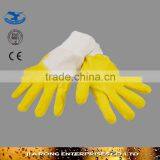 Yellow Chemical Pvc Resistant Latex Gloves,nitrile Gloves LG060 thumbnail-1
