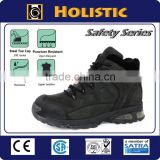 CSA approved Waterproof Black Leather steel toe safety shoes for men