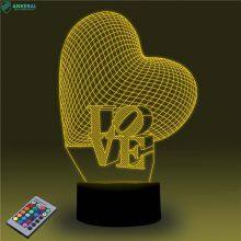 Love Heart 3D Atmosphere Night Light Fantastic Creative New Designs thumbnail-2