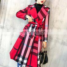 Custom BrandHot Selling In Stock Amazon Style Hot Sale High Quality New Color Matching Autumn Fashion Long Elegant Women Coat thumbnail-3