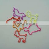 Beautiful colorful assorted 100% silicon shapes elastic bands