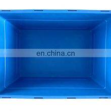 Industrial Stackable Logistic Tote Plastic Moving Turnover Box With Attached Lid thumbnail-3