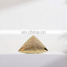Modern Luxury Hand Painting Gold Triangle Ceramic Home Accessories Living Room Decoration thumbnail-4