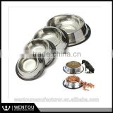 High Quality Stainless Steel No tip No Slip Dog Puppy Pet Food or Water Bowl Dish