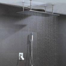 Large Size Shower Set Ceiling Rain Shower Head With Shower Arm Shower Mixer Handheld Showerhead LED Light thumbnail-2