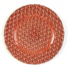 Various Rose Gold Color Event And Banquet Round Shaped Glass Charger Plates For Wedding