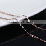 Wholesale Rare Coffee Gold Plated Flat Chain Jewelry Chain Decorative Chain Necklace thumbnail-3